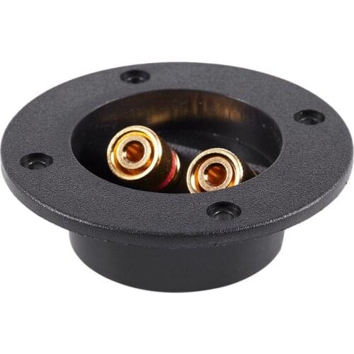 2-Way Speaker Car Box Terminal Round Spring Cups Connector Subwoofer Enclosure