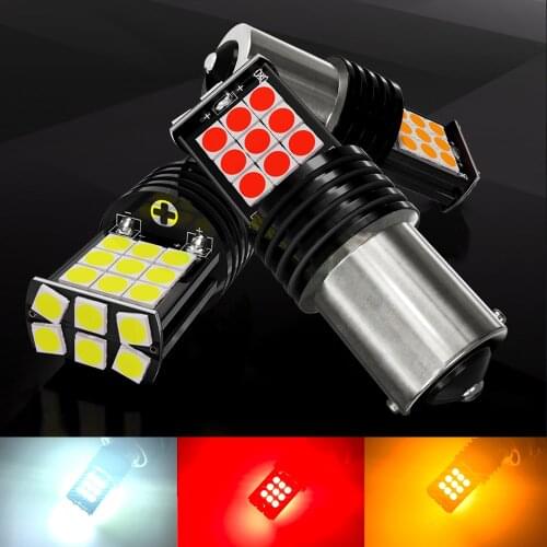 2pcs 1156 BA15S P21W Led Bulb 1157 BAY15D P21/5W Led Lamp R5W R10W S25 BAU15S PY21W 24SMD 3030 Chips Car Turn Signal Lights