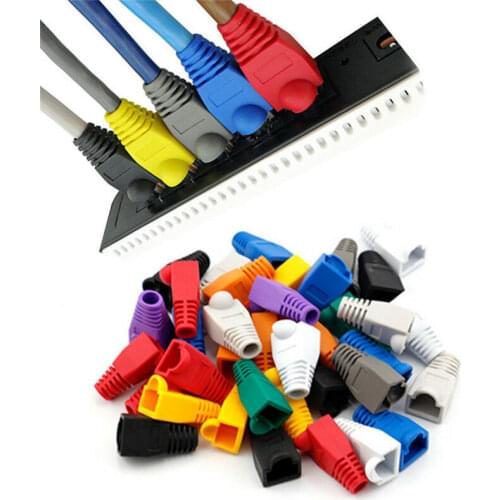 20pc Cat6 RJ45 Connector Adapter Cap for 0.6mm Ethernet Network Cable Connector Plugs RJ45 Cat5 CAT6 Cover Cap Socket Boots Cap