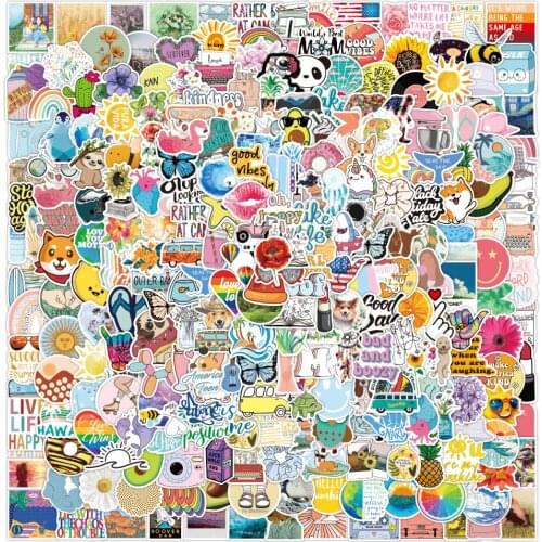 300 Pcs Small Fresh Series Graffiti Stickers Laptop Skateboard Luggage Waterproof Stickers