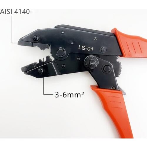 6mm2 10AWG Non-insulated Floor Heating Electric Film Connectors Crimping Pliers LS-01 Ratchet Crimping Tools