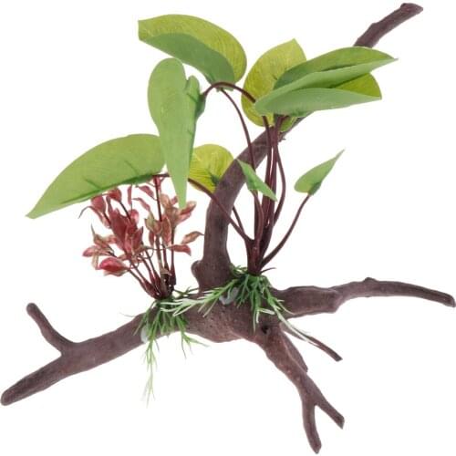 Aquarium Plants Vivarium Ornaments Reptile Tank Habitat Plants Decoration