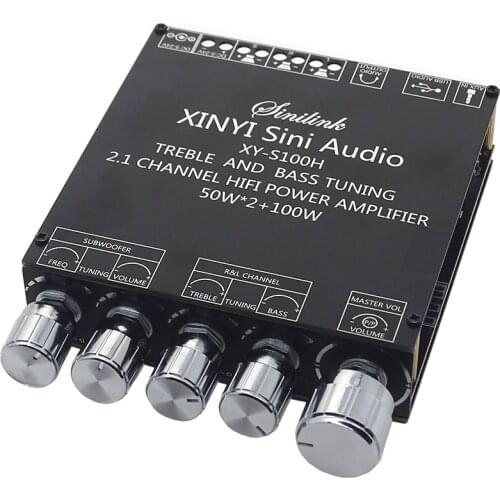 XY-S100H 2.1 channel Bluetooth audio power amplifier module TPA3116 high and low bass subwoofer for ZK-TB21 upgrade version 100W