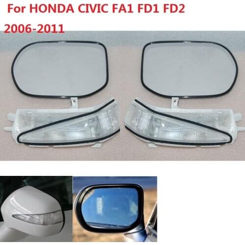 CAPQX 4PCS Rear view mirror lens glass Side mirror LED turn signal indicator light For CIVIC FA1 2006 2007 2008 2009 2010 2011