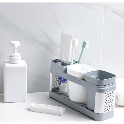 Toothbrush Toothpaste Holder Case Shaving Makeup Brush Electric Toothbrush Holder Organizer Stand Bathroom Accessories #P2