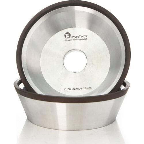 4/5/6 inch 11V9 Diamond flaring cup wet grinding wheel BW bowl shape diamond abrasive wheel for tungsten carbide sharpening R020