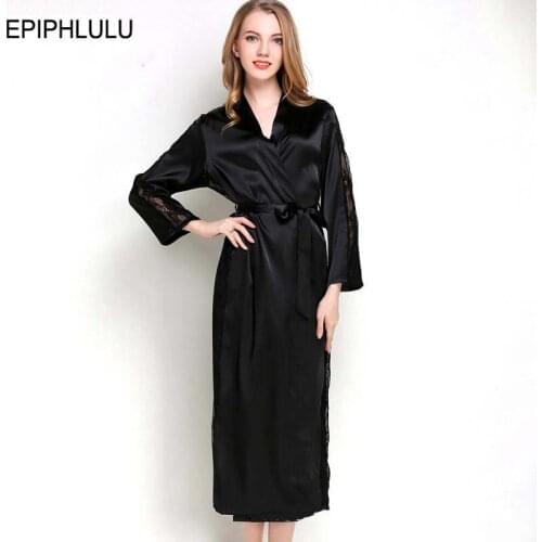 EPIPHLULU Women's Satin Robes
