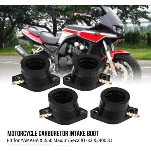 4Pcs Motorcycle Carburetor Intake Manifold Boot Joint for YAMAHA XJ550 Maxim/Seca 81-83 XJ400 Carburetor Interface New Arrive