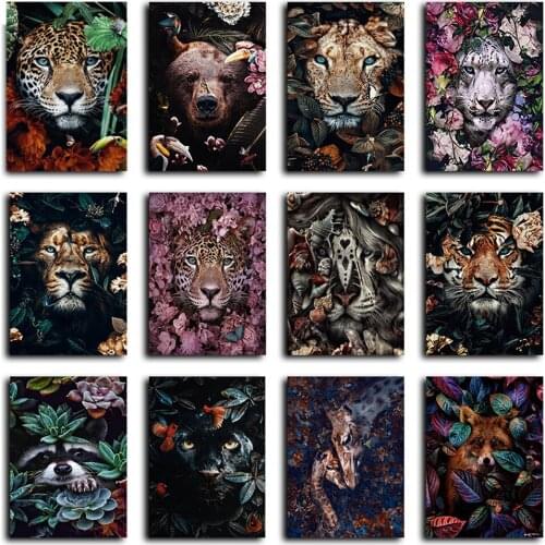 Painting By Numbers flower and plants Drawing On Canvas HandPainted Gift Picture By Number animal Kits Home Decoration