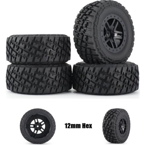 4pcs AUSTAR 110mm Rim Rubber Tyre Wheel Set Kit Spare Parts Accessories for Traxxas Slash 4X4 RC4WD HPI HSP Crawler Car Model