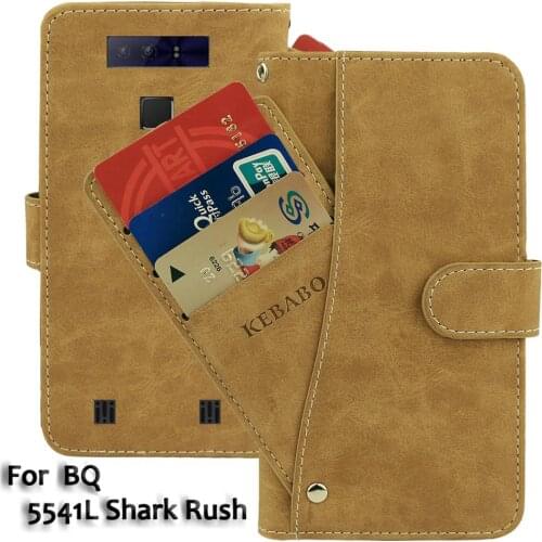 Leather Wallet BQ 5541L Shark Rush Case 5.45" Flip Retro Luxury Front Card Slots Cases Cover Business Magnetic Phone Bags