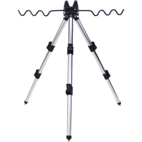 Outdoor Fishing Rods Bracket Foldable Telescopic Rod Holder Multifunction Fishing Rods Tripod Stand Adjustable Tripod
