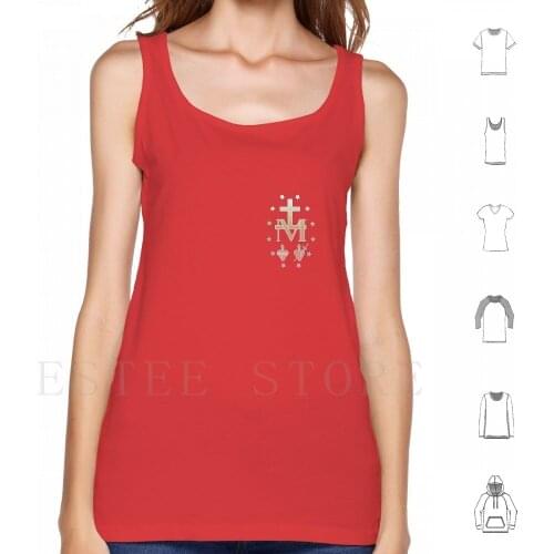 Medal ( Médaille Miraculeuse ) Medal Of Our Lady Of Grace Tank Tops Vest Sleeveless Holy Rosary Our Lady Prayer
