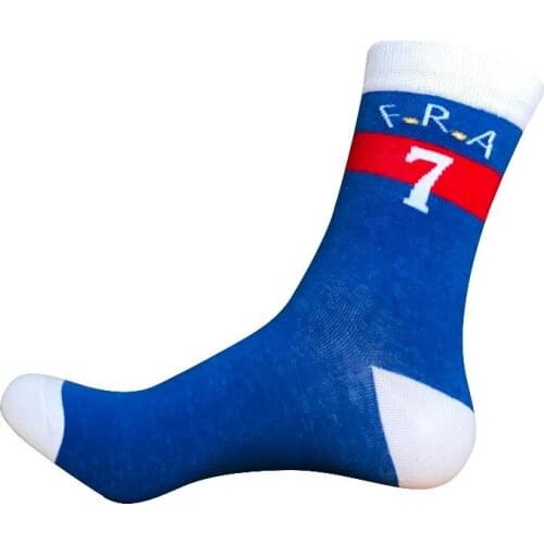 Men Cotton Fashion Color Funny Socks Breathable Football Sport Solid Casual Crew Spring Autumn Winter