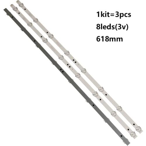 New 3 PCS/kit 8LED 618mm LED backlight strip for Le32h1465 Le32h1465/25 Le32m1475