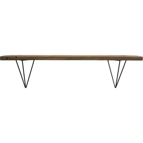 Recyclable wood wall shelf hanging storage nostalgic home decoration living room kitchen bathroom pine worm hole