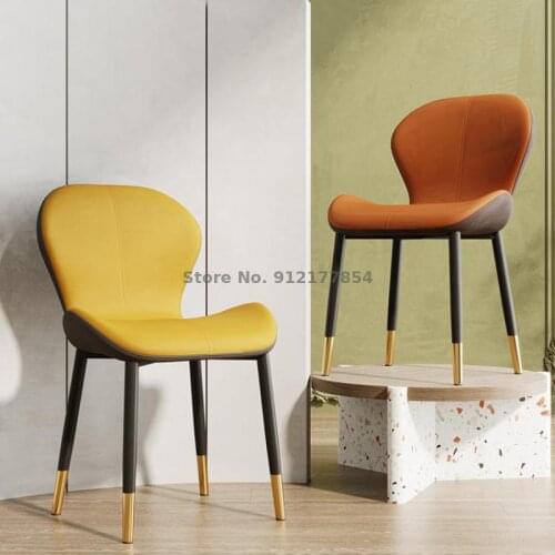 Room light luxury dining chair home simple modern dining table chair Nordic desk backrest bedroom makeup stool