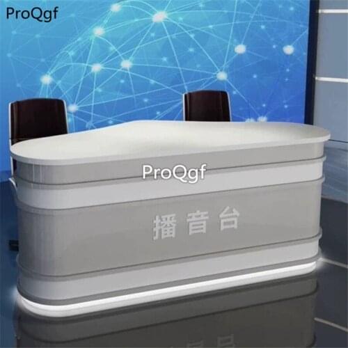 Prodgf 1Pcs A Set News Reception Table Desk(logo customized)