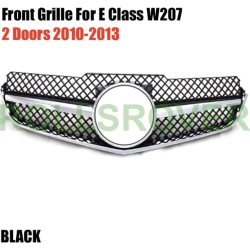 ROLLSROVER Front Bumper Grille Grill For E Class W207 2 Doors 2010-2013 Black