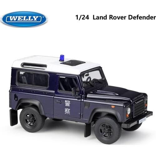 WELLY Diecast 1:24 Car Land Rover Defender SUV Car Toy High Simulator Model Car Alloy Metal Toy Car For Childen Gift Collection