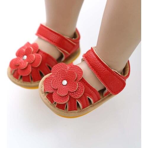 TELOTUNY Baby Boys Girls Summer Sandals Soft Sole Non-Slip Rubber Flower Flat Walking Shoes Toddler Casual Roman Slippers