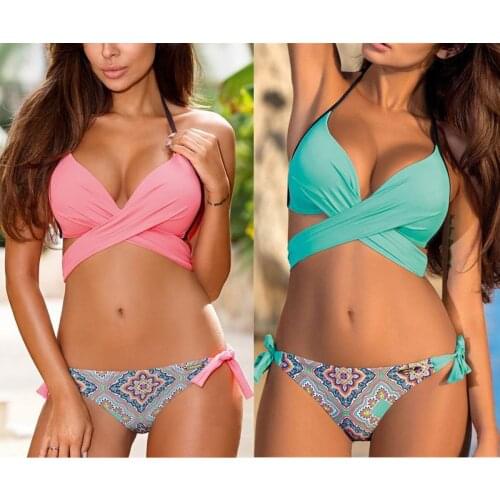 Sexy Bikini 2021 Padded Swimsuit Women Thong Bikini Set Brazilian Bathing Suit Summer BeachWear Bandeau Maillot De Bain Femme