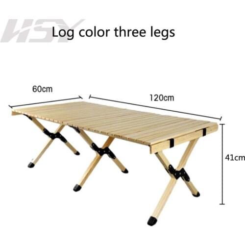 New Outdoor Folding Wooden Portable Tables Barbecue Hiking Picnic Table Waterproof And Durable Camping Pine Wood Desk