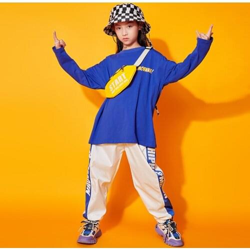 Kids Cool Hip Hop dance Clothing Oversize Sweatshirt Tops Jogger Pants Girl Boys Jazz Dance Costume Clothe Wear Festival Outfit