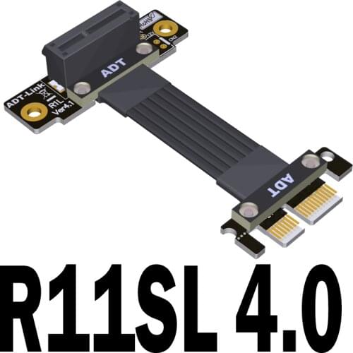 PCIE 4.0 x1 extension cable to avoid interference of graphics card, network card, sound card, USB double right angle 16G/bps