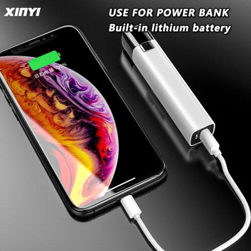 Outdoor Mini Portable Flashlight Torch Lanterna Can Be Used As Power Bank For Xiaomi Mi 9 8 iPhone With USB Cable With Battery