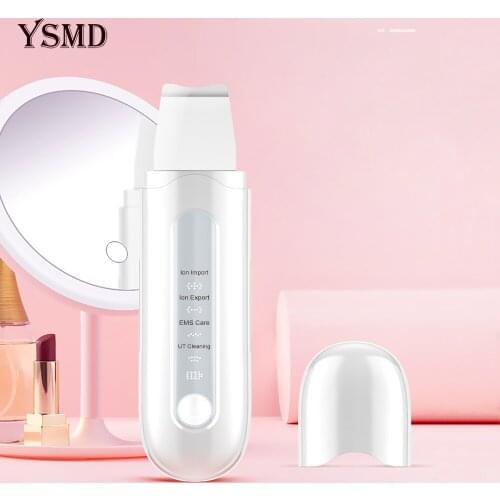 Ultrasonic Scrubber Deep Cleaning Lift Face Skin Cleaner EMS ION Vibration Massage Peeling Shovel Facial Pore Blackhead Remover