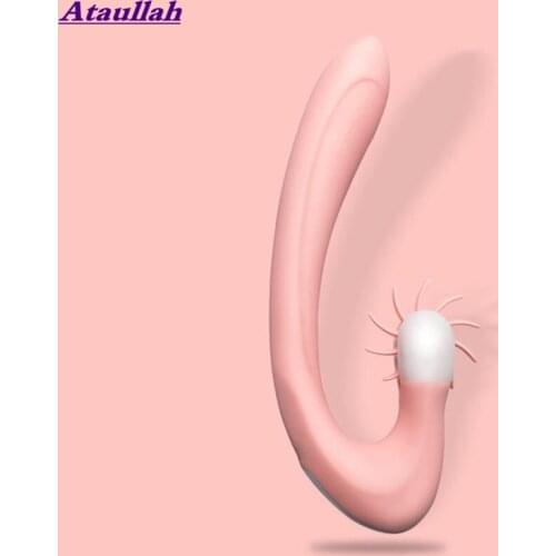 Vibrator Sex Toys for Woman Clitoris G Spot USB Rechargeable Dildo Penis Tongue Adult Toy Electric Massage AV Stick Fun ST119