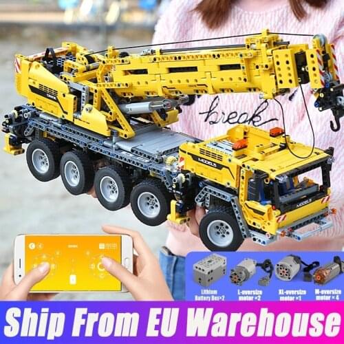 MOULD KING MOC High-Tech Motor Power Mobile Crane Mk II Truck Model sets Building Blocks Bricks Kids DIY Toys Christmas Gifts