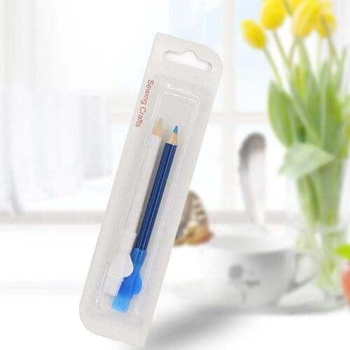 1Set Double Colors Fabric Marker Pen DIY Handmade Sewing Chalk Tailor Garment Pencil Water Soluble Pen Sewing Accessories