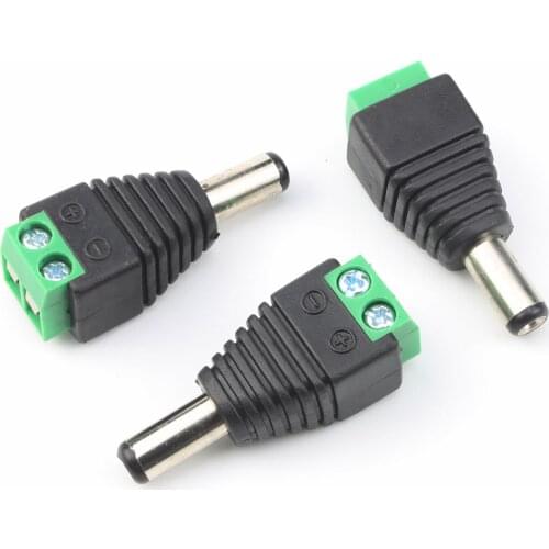20Pcs DC Barrel Jack Adapter - 2.1mm Jack to Screw Terminal Block DC Barrel Jack Adapter Male