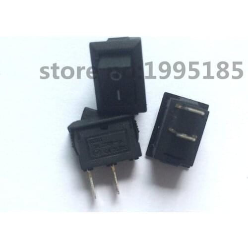 5Pcs/Lot 15MM*10MM Black Push Button Mini Switch 3A 250V KCD1 2Pin Snap-in On/Off Rocker Switch