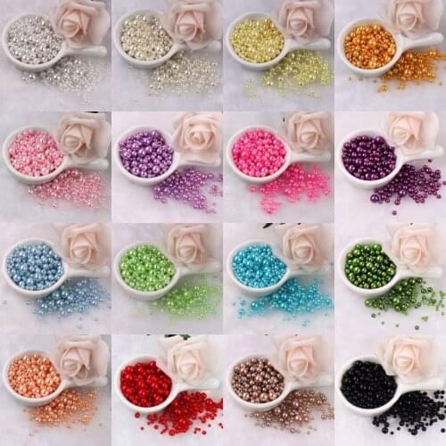 30 Colors 3mm 4mm 5mm 6mm 8mm Round ABS Imitation Pearls Beads With Hole For DIY Necklace Bracelet Jewelry Making Accessories