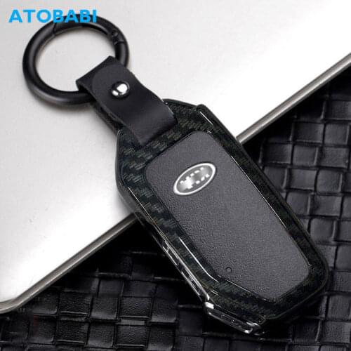 Alloy Car Key Case For Kia Forte Soul Telluride Cerato Ceed 2019 2020 Sorento 2021 Smart Keychain Remote Control Protector Cover