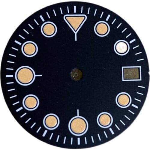 Watch Accessories 28.5MM Dial Watch Repair Parts Replacement and Modification Green Luminous for NH35/NH36 Movement