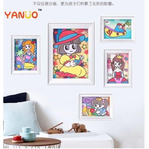 Childrens Handmade DIY Manual Color Bottom Sand Drawing Educational Toy