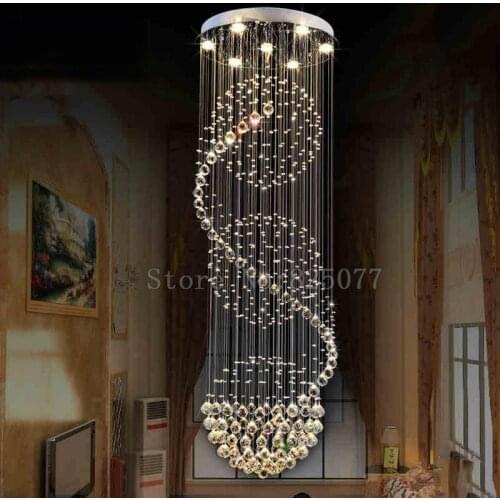 DHL shipping Dia800*H2400mm super hotel crystal chandeliers light villa decoration crystal chandeliers customize JF1291