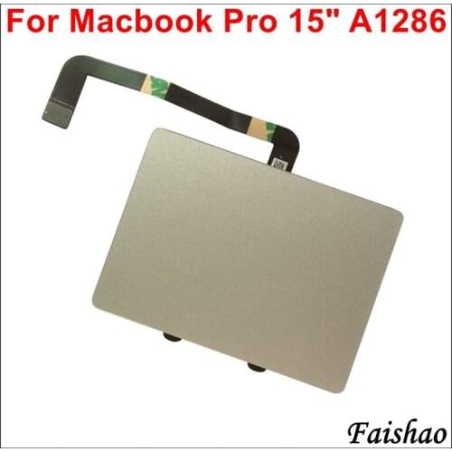 Faishao New Trackpad Touchpad with Flex Cable For Apple Macbook Pro 15'' A1286 2009 2010 2011 2012 Year Replacement