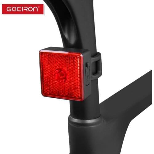 GACIRON 40LM Smart Waterproof Bike Light Rechargeable Bicycle Tail Light Night Safety Warning Lamp MTB Road Cycling Accessories