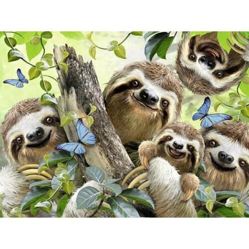 GATYZTORY DIY Diamond Painting Cute sloth Home Decoration Accessories Full Square Drill Mosaic Animal Handmade Gift