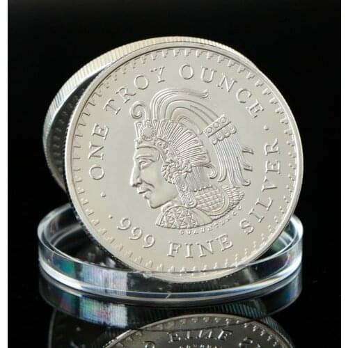 Mexico Silver Coins ONE TROY OUNCE Maya Calendar Coin Collection Commemorative Coin Lucky Coin Challenge Coin