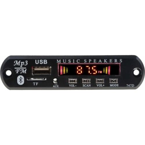 MP3 Player Decoder Board FM Radio TF USB AUX Module Bluetooth 3.5 mm Receiver Car Kit Audio For IPhone 8 XS Xiaomi MI