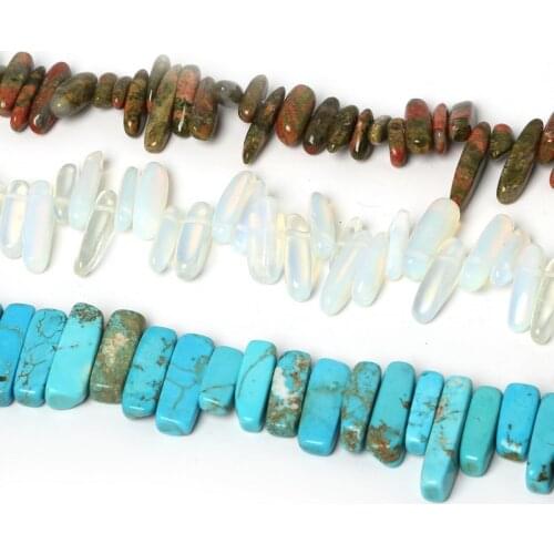 New Product 10-30mm Approx 50pcs Natural Stone Chip Beads: Unakite Opal Strand 38cm for Jewelry Making