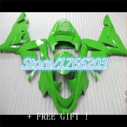 For KAWASAKI ALL Green NINJA ZX 10R 10 R 2004-2005 04-05 Glossy green ZX-10R ZX10R 04 05 2004 2005 Fairings