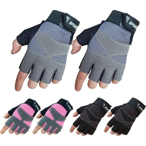 Outdoor Cycling Gloves Half Finger Sports Gloves Gym Weightlifting Running Gloves Designed For Teenagers Kid And Small Women