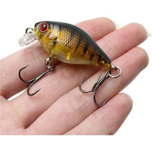 1Pcs Mini Crank Fishing Lures 45mm 4.2g Floating Artificial Hard Bait Japan Bass Pike Fishing Tackle Wobblers Pesca Crankbait